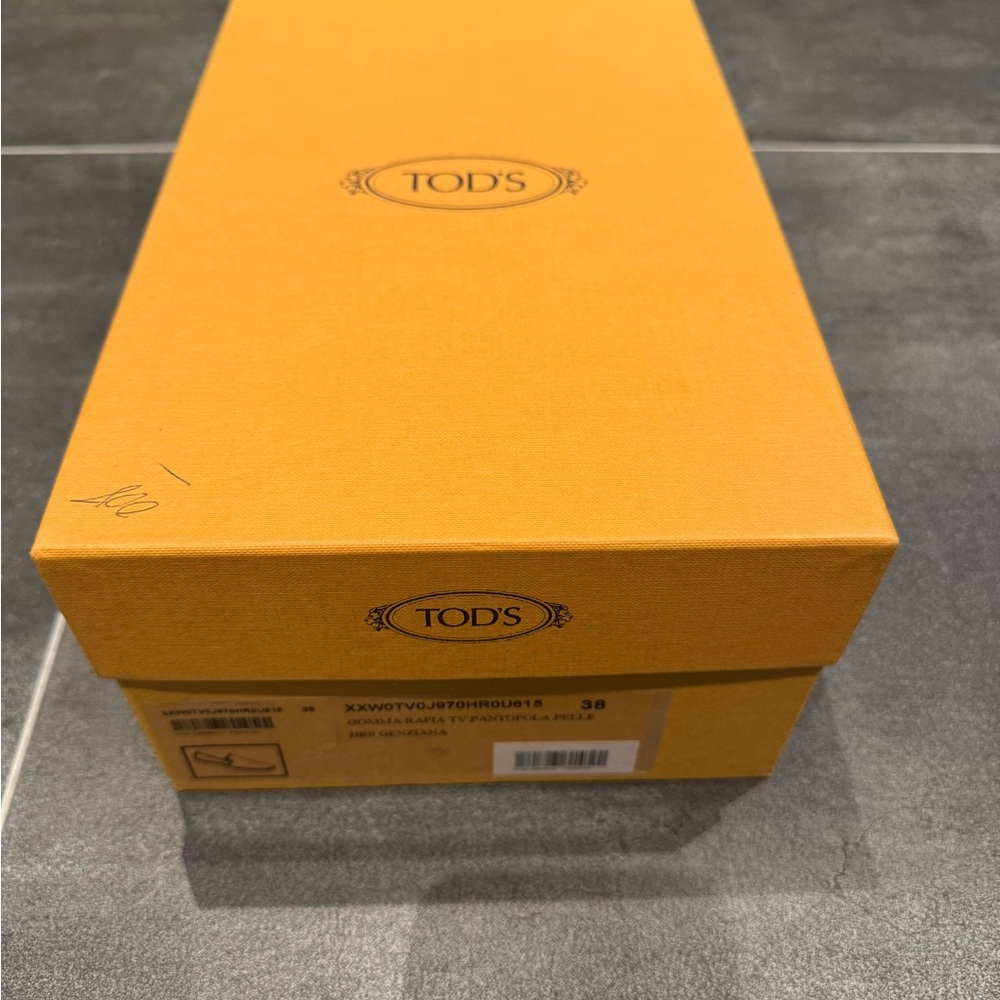 Tod's Bright Orange Shoe Box. EMPTY